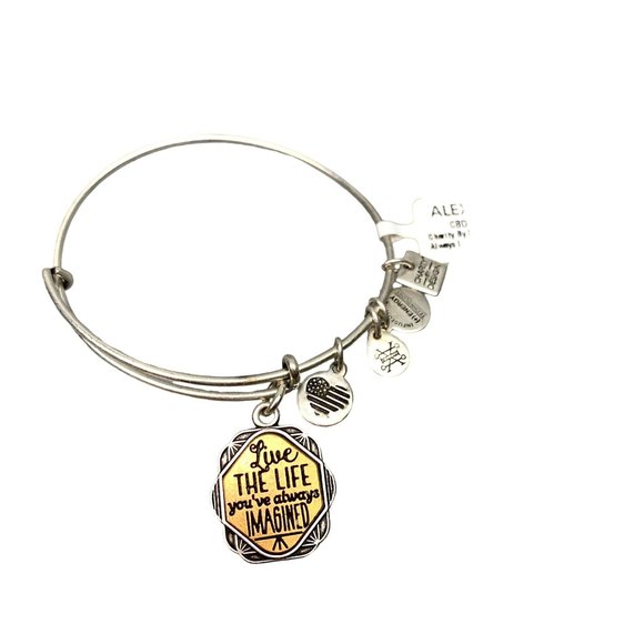 Alex and Ani Jewelry - 💎3/$20 Alex and Ani Live The Life You Imagined Charm Bracelet-Silver, 2"- 3.5"